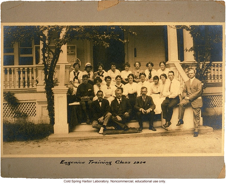 Eugenics Record Office, Field Worker Training Class of 1914 (Davenport and Laughlin seated 3rd and 5th in front row)