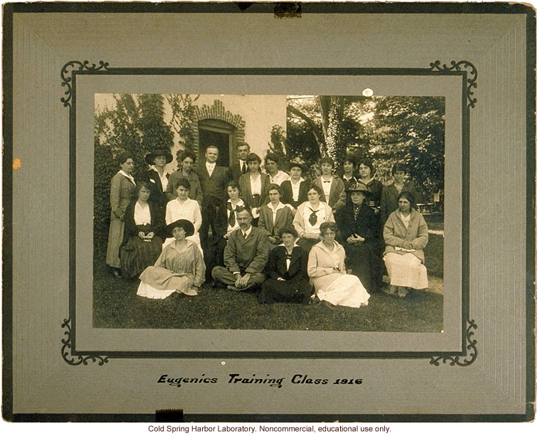 Eugenics Record Office, Field Worker Training Class of 1916 (Davenport in front with Laughlin in rear with white tie)
