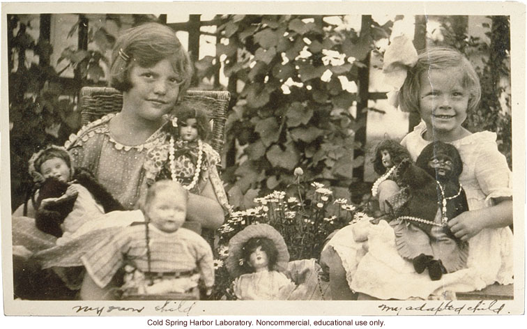 Family study, Eugenics Record Office &quote;Individual Analysis Card&quote; and submitted photos