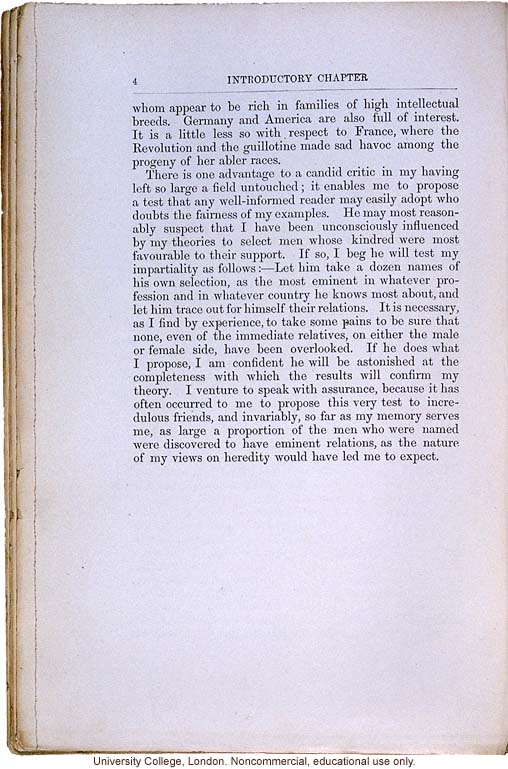 <i> Hereditary Genius: An Enquiry into Its Laws and Consequences</i> (2nd ed.), by Francis Galton, selected pages