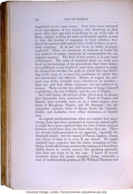 <i> Hereditary Genius: An Enquiry into Its Laws and Consequences</i> (2nd ed.), by Francis Galton, selected pages