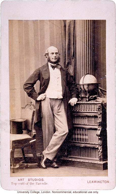 Francis Galton carte de visite portrait, standing