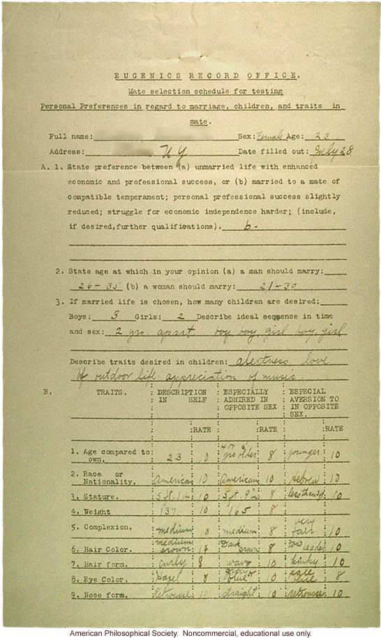 Student's eugenic case study (about sense of humor)