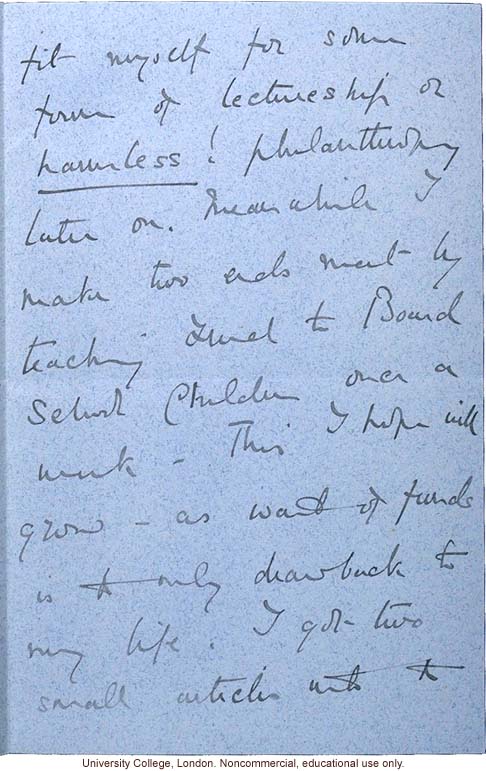 K. Bathurst letter to Francis Galton, about family records (10/12/1895)