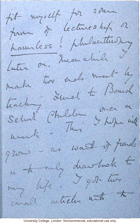 K. Bathurst letter to Francis Galton, about family records (10/12/1895)