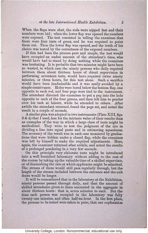 &quote;On the Anthropometric Laboratory at the late International Health Exhibition,&quote; by Francis Galton