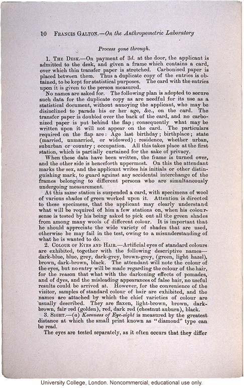 &quote;On the Anthropometric Laboratory at the late International Health Exhibition,&quote; by Francis Galton