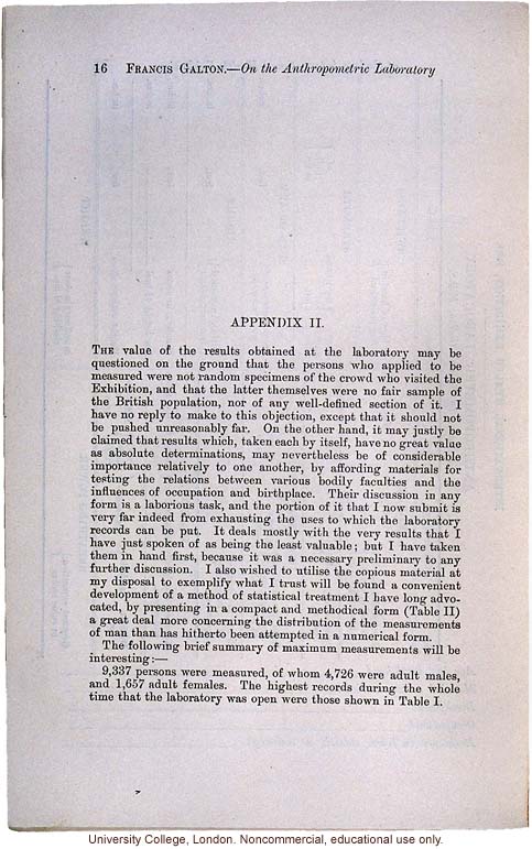 &quote;On the Anthropometric Laboratory at the late International Health Exhibition,&quote; by Francis Galton