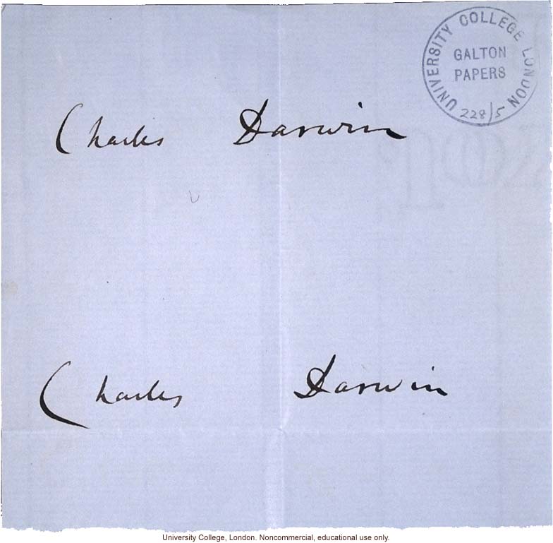 Charles Darwin Signatures