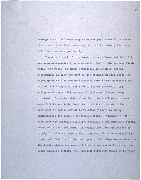 &quote;Is our national intelligence declining? The genetic point of view.&quote; L.S. Penrose