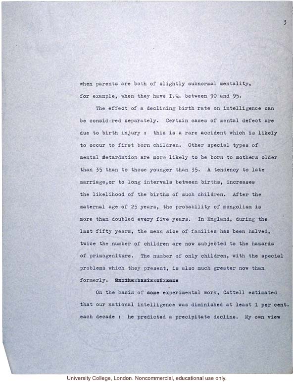 &quote;Is our national intelligence declining? The genetic point of view.&quote; L.S. Penrose