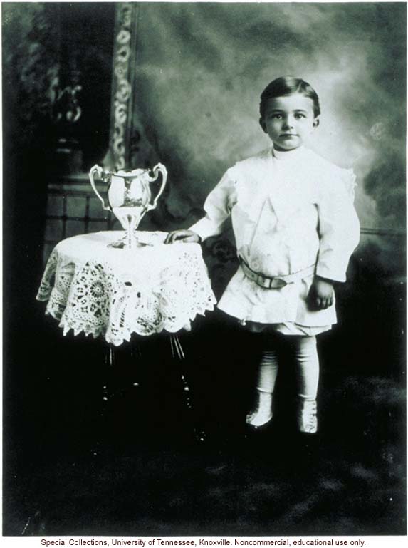 Better Babies contestant, with trophy, Louisiana State Fair, Shreveport