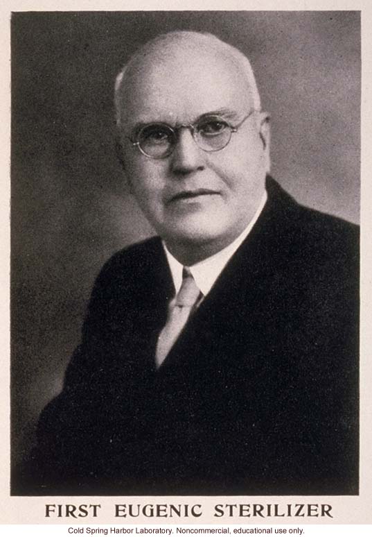 Harry Sharp, from &quote;The Progress of Eugenical Sterilization,&quote; by Paul Popenoe, <i>Journal of Heredity</i> (vol. 25:1)