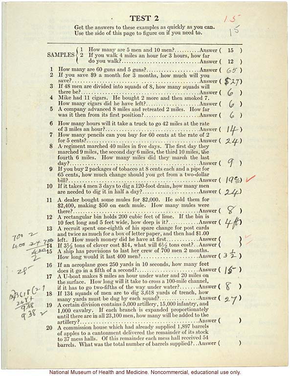 Mico College anthropometric case 1: &quote;Army Group Examination Alpha,&quote; conducted by Morris Steggerda for <i>Race Crossing in Jamaica</i>