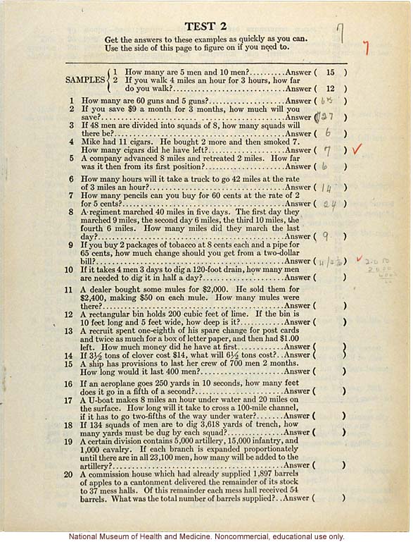 Shortwood College anthropometric case: &quote;Army Group Examination Alpha,&quote; conducted by Morris Steggerda for <i>Race Crossing in Jamaica</i>