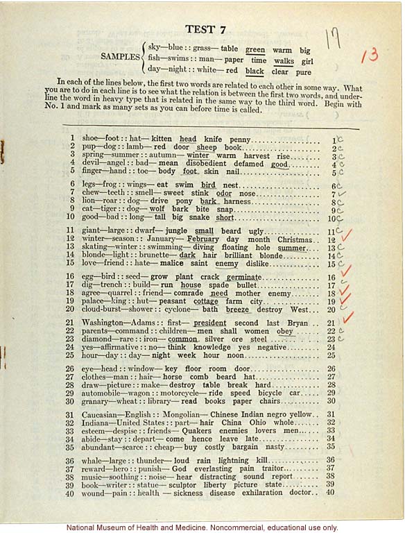 Shortwood College anthropometric case: &quote;Army Group Examination Alpha,&quote; conducted by Morris Steggerda for <i>Race Crossing in Jamaica</i>