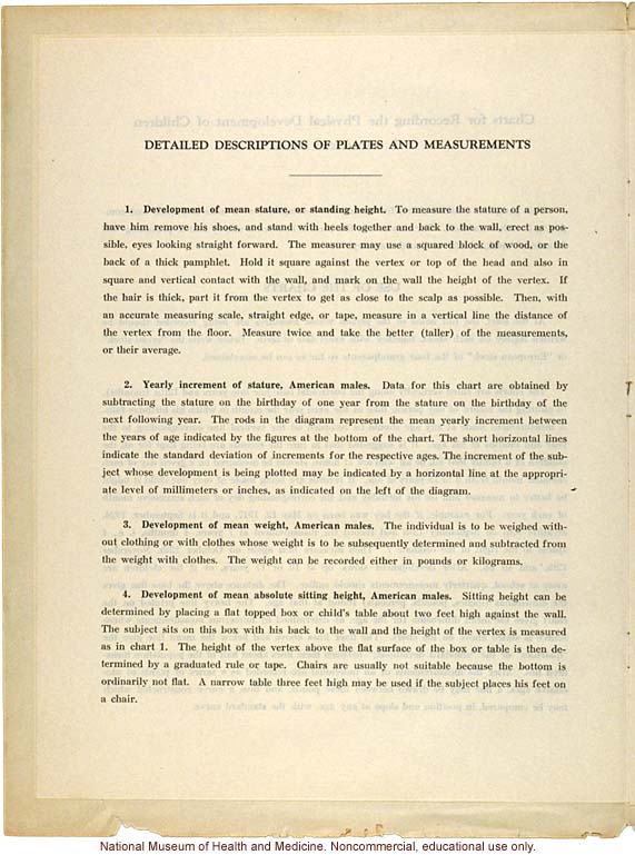 &quote;Physical Development Record for American Males,&quote; Eugenics Record Office (including forms, directions, and growth graphs)