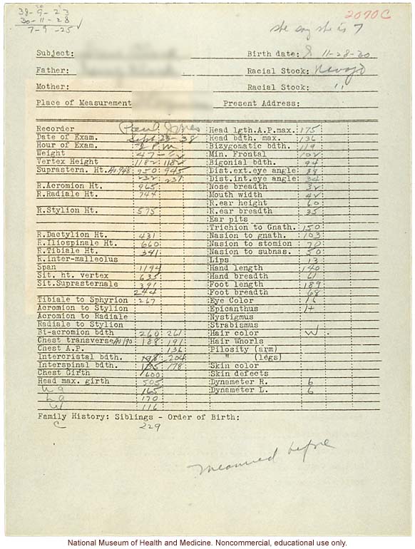 &quote;Growing Series&quote; of Navajo Female age 4-11, Fort Defiance, Arizona (anthropometry, dental charts, and photographs)