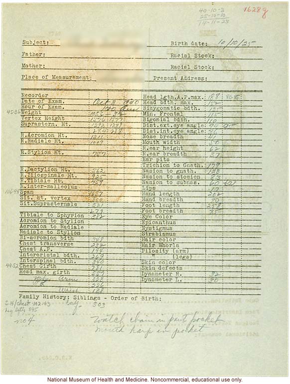 &quote;Growing Series&quote; of Navajo Male age 8-18, Tuba City and Ganado, Arizona (anthropometry, dental charts, and photographs)