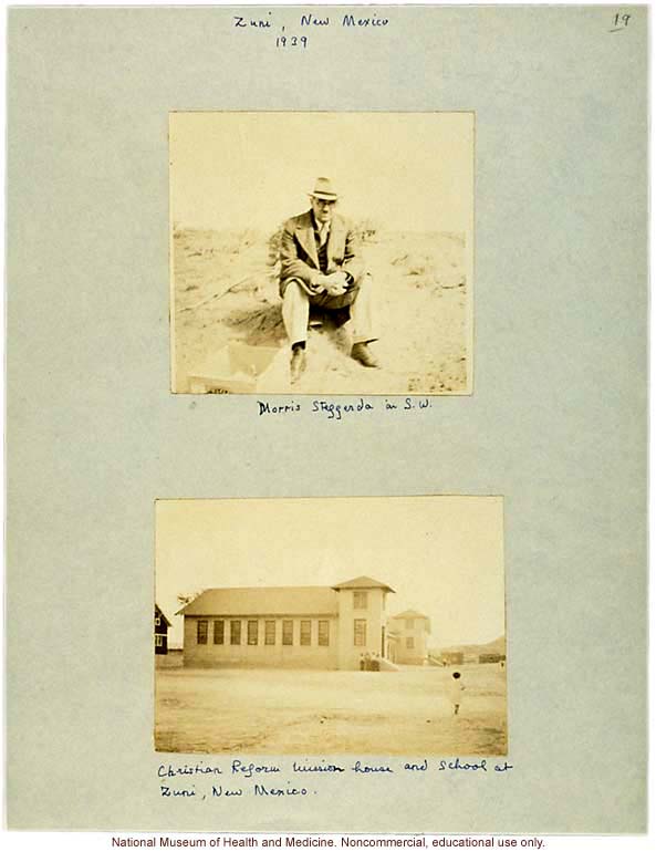 &quote;Morris Steggerda in S.W.&quote; and Christian Reform Mission House and School, Zuni, New Mexico