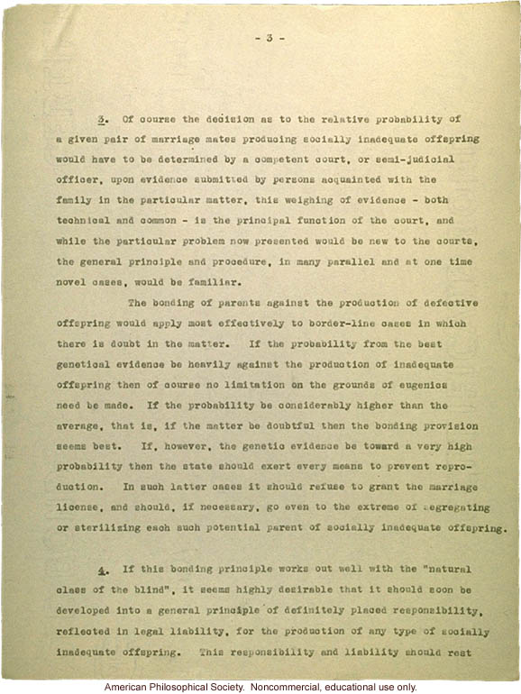 &quote;The control by law of hereditary blindness&quote;