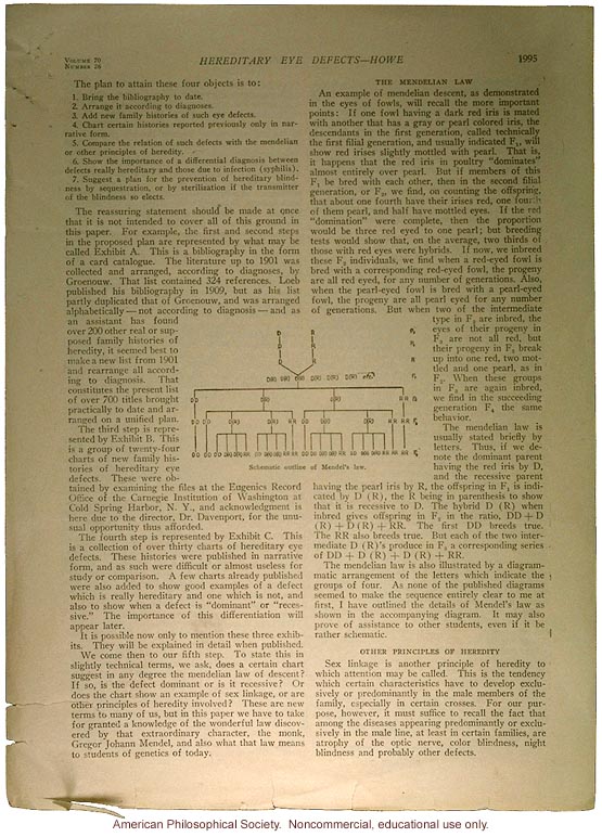 &quote;The relation of hereditary eye defects to genetics and eugenics,&quote; by Lucien Howe, JAMA