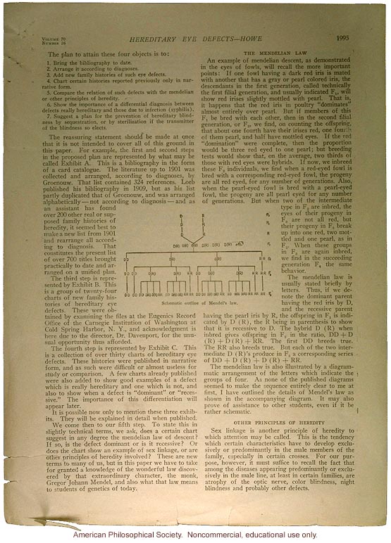 &quote;The relation of hereditary eye defects to genetics and eugenics,&quote; by Lucien Howe, JAMA