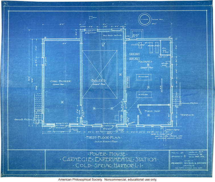 Power house blueprint, Station of Experimental Evolution