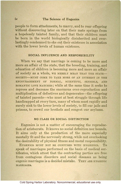 &quote;The science of eugenics and sex-life, love, marriage, maternity: the regeneration of the human race,&quote; by W.J. Hadden, C.H. Robinson, and M.R. Melendy