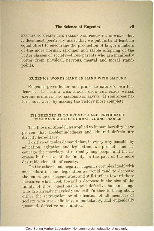 &quote;The science of eugenics and sex-life, love, marriage, maternity: the regeneration of the human race,&quote; by W.J. Hadden, C.H. Robinson, and M.R. Melendy