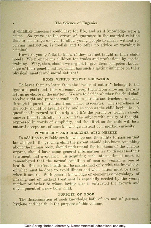 &quote;The science of eugenics and sex-life, love, marriage, maternity: the regeneration of the human race,&quote; by W.J. Hadden, C.H. Robinson, and M.R. Melendy