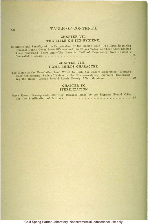 &quote;The science of eugenics and sex-life, love, marriage, maternity: the regeneration of the human race,&quote; by W.J. Hadden, C.H. Robinson, and M.R. Melendy