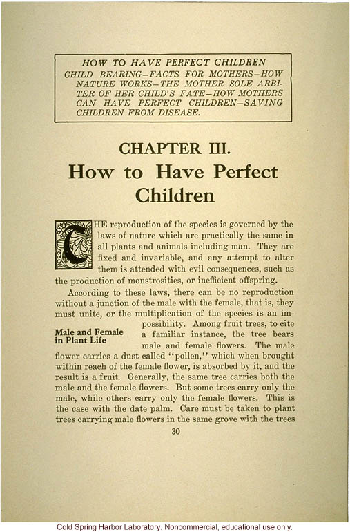 &quote;The science of eugenics and sex-life, love, marriage, maternity: the regeneration of the human race,&quote; by W.J. Hadden, C.H. Robinson, and M.R. Melendy