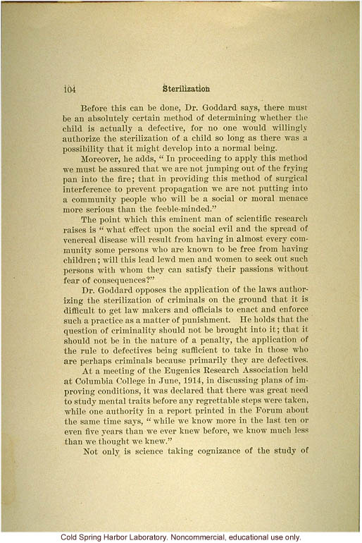 &quote;The science of eugenics and sex-life, love, marriage, maternity: the regeneration of the human race,&quote; by W.J. Hadden, C.H. Robinson, and M.R. Melendy