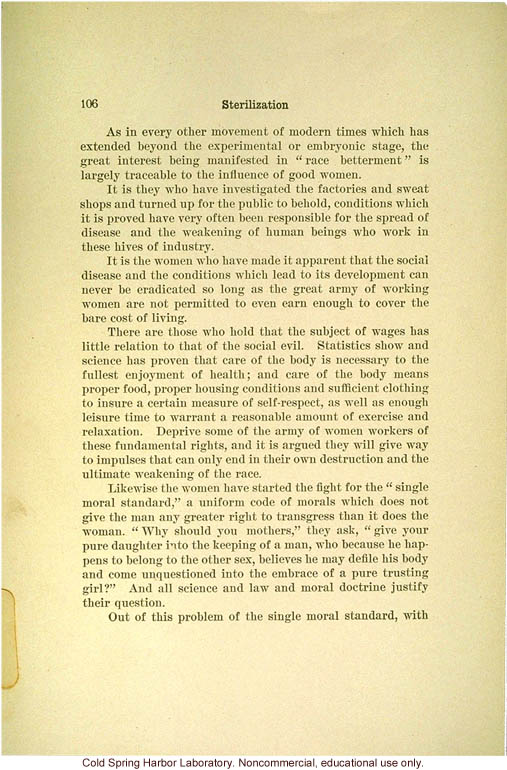 &quote;The science of eugenics and sex-life, love, marriage, maternity: the regeneration of the human race,&quote; by W.J. Hadden, C.H. Robinson, and M.R. Melendy