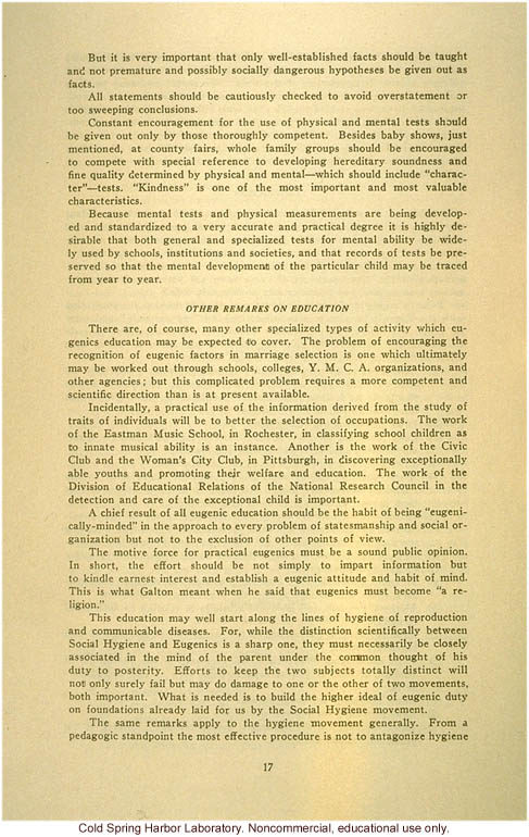&quote;Report of the president of the American Eugenics Society, Inc., June 26, 1926&quote;