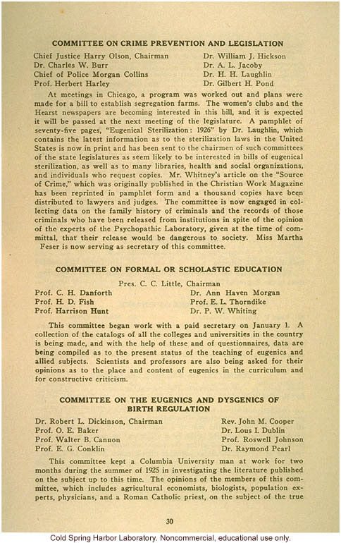 &quote;Report of the president of the American Eugenics Society, Inc., June 26, 1926&quote;