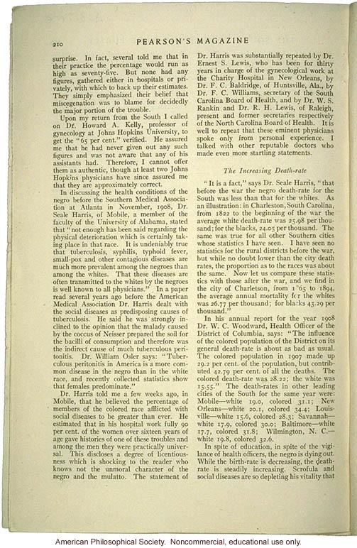 &quote;The South's fight for race purity,&quote; by R.W. Wooley, Pearson's Magazine