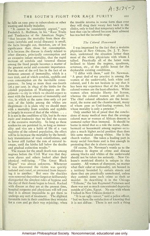 &quote;The South's fight for race purity,&quote; by R.W. Wooley, Pearson's Magazine