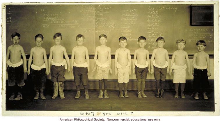 Baltimore anthropometric study, boys 6-7 years, body build