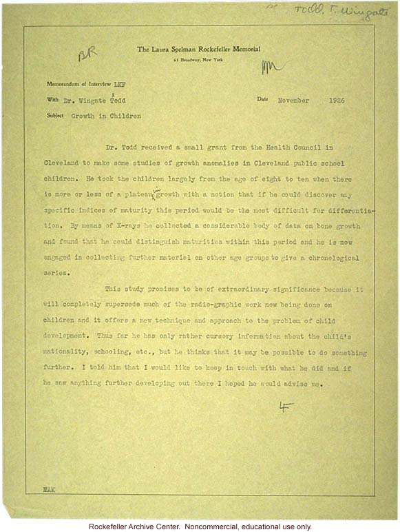 L. Frank response to W. Todd, about x-ray study
