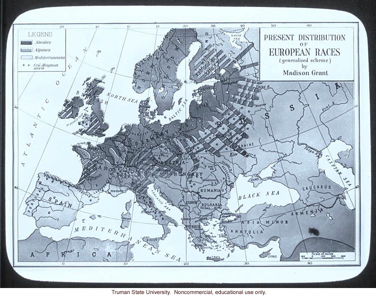 &quote;Present distribution of European races&quote;