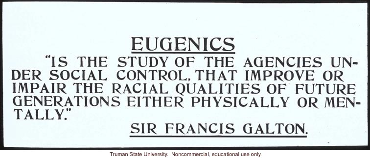 Francis Galton's definition of eugenics