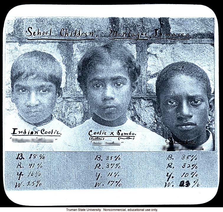 Mixed race Jamaican school children