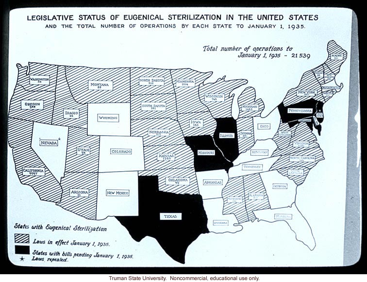 &quote;Legislative status of eugenical sterilization in the United States&quote;