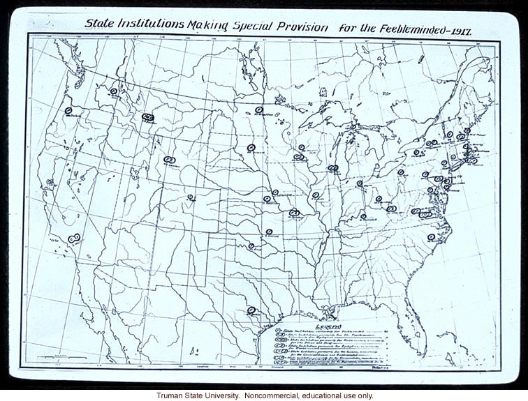 &quote;State institutions making special provisions for the feebleminded -- 1917&quote;