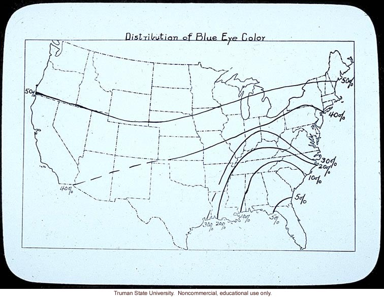&quote;Distribution of blue eye color&quote; in the United States